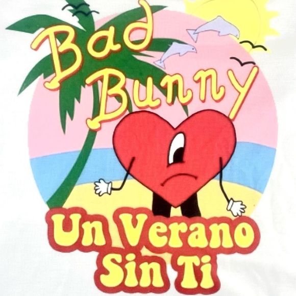Sublimated Bad Bunny "Un Verano Sin Tí" Design Adult Size Small - Picture 1 of 3